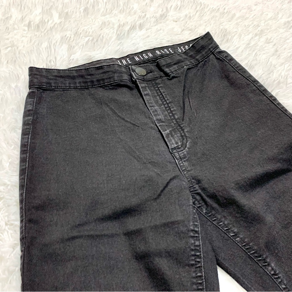 High Waisted Ashy Black Jeans